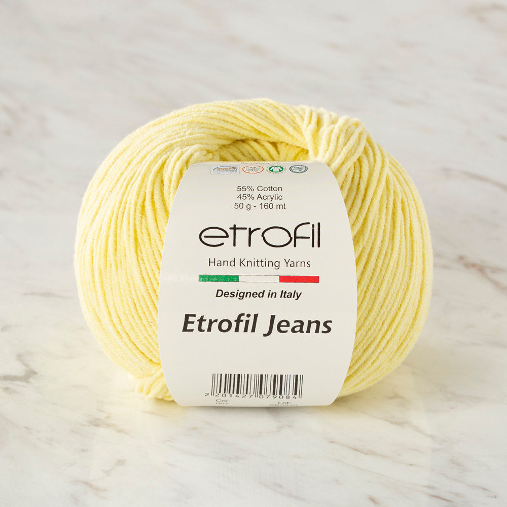 Etrofil Jeans Açık Sarı El Örgü İpi - 007